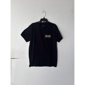 Brixton Men's Standard Fit Graphic Logo T-Shirt Black Size Small 100% Cotton